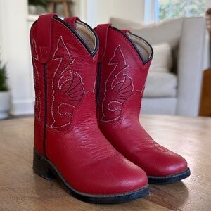 Masterson Boot Co. kids red cowboy boots